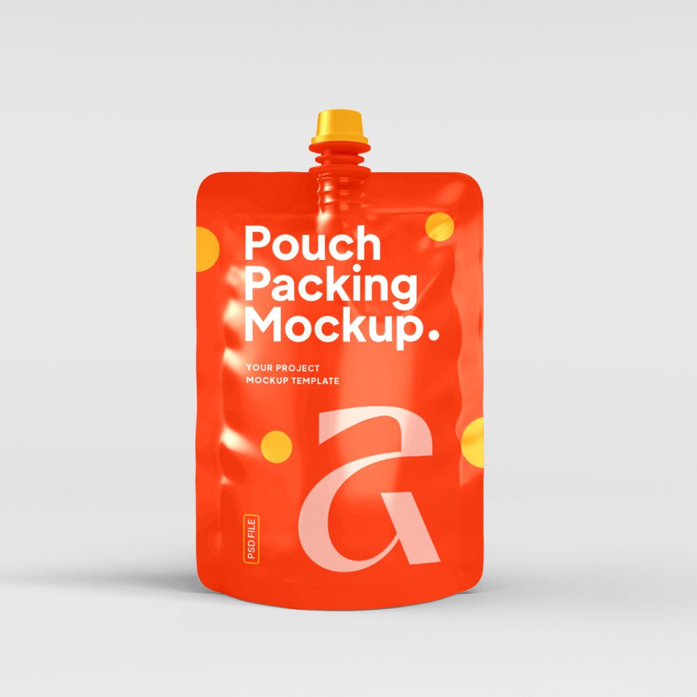 Standing Spout Pouch Packaging Mockup